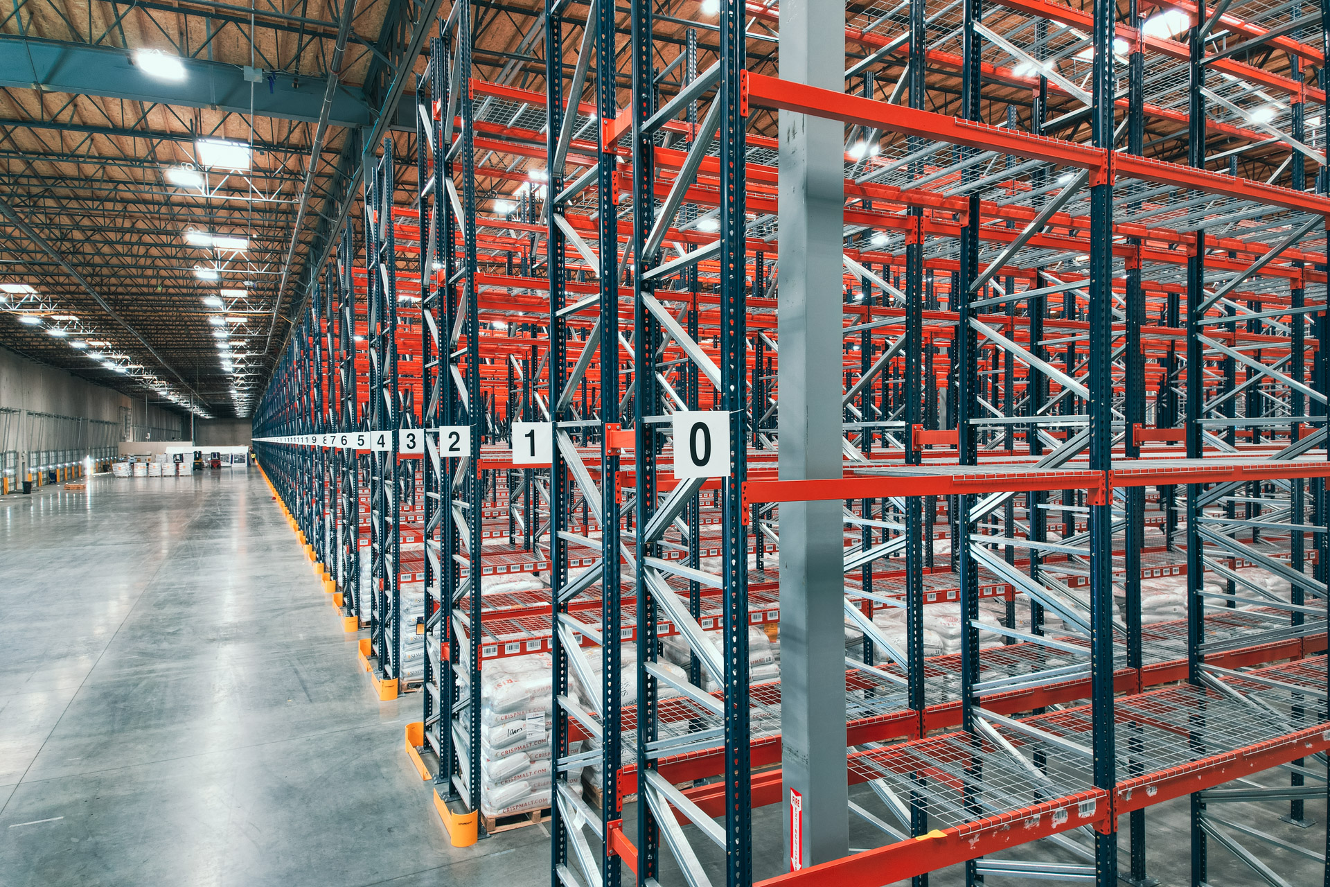 Industrial pallet racking warehouse in Durham, North Carolina