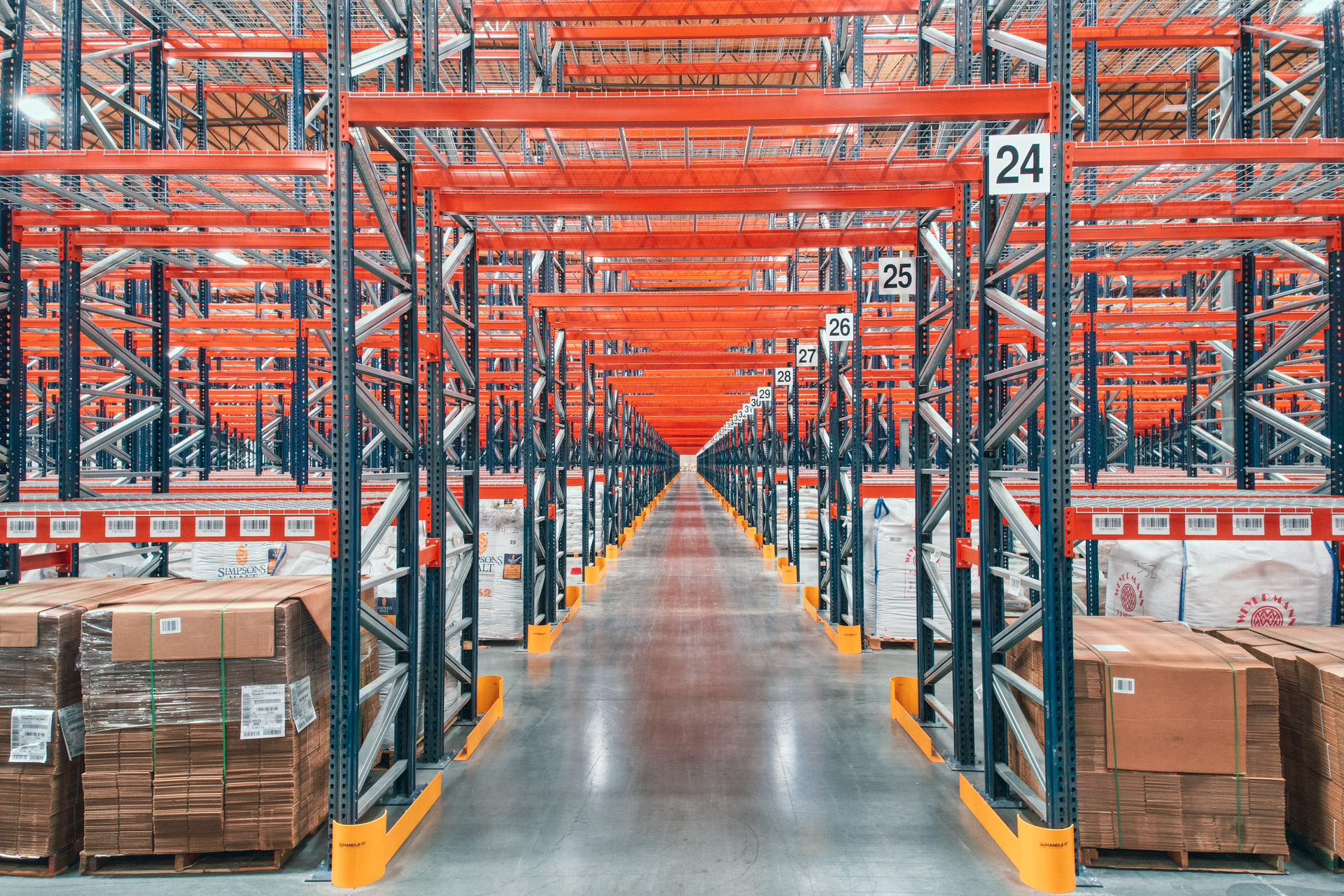 Industrial pallet racking installation in Durham warehouse